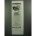 1930 Rock Island Railroad Ad - Golden State Lim...