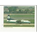 Aviation BRITISH MIDLAND FOKKER F.27 Postcard b...
