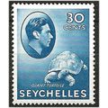 Seychelles 1942 SG142ab 30c Blue Ordinary Paper...