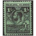 Falkland Islands 1927 SG122 1/- Black/Emerald M...