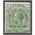 Falkland Island 1919 SG70a 1/2d Yellow-Green WA...