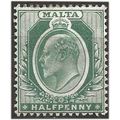 Malta 1903 SG38 1/2d Green Mounted Mint ..