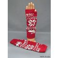 Gloves - Fingerless Snow Flack & Reindeer Print...