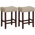 Set of 2 24 Inch Bar Stool with Curved Seat Cus...