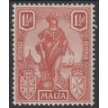 1922 MALTA Sg127 1 1/2d Brown-Red fine very lig...