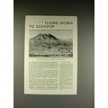 1930 Ford Plane Ad - Flying Down to Ecuador!