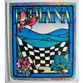 Indiana State Vinyl Reflective Souvenir Decal w...