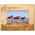 Arizona with Horses Laser Engraved Wood Picture...