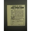 1952 Cream of Wheat Zing! Wheat Germ Advertisement