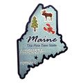 Maine The Pine Tree State Foil Fridge Magnet