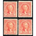 561, Mint Fine NH 9¢ Four PO Fresh Stamps CV $1...