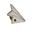Paper Plane Enamel Pin Badge Cartoon Style Lape...
