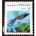Palau 1983 Marine Life $1 Common Squid mint sta...