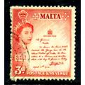 MALTA 1956 SG 272 3d ROSE RED FINE USED #
