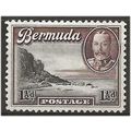 Bermuda 1936 SG100 1 1/2d Black & Chocolate Mou...