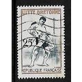 FRANCE 1958 25F BRETON WRESTLING SG 1388 FINE USED