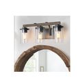 LNC Weyland Farmhouse 20 in. 3-Light Rust Black...