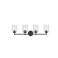 KICHLER Winslow 30" 4-Light Black Contemporary ...