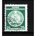 GERMANY 1954 SG EO207 25pf GREEN CROSS PIECE PR...
