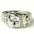 Cubic Zirconia (CZ), 925 Sterling Silver Men's ...