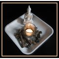 Buddha Figur,Teelicht-Set, Feng Shui,Schale 21cm