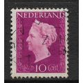NETHERLANDS 1947 10c PURPLE QUEEN WILHELMINA SG...