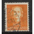 NETHERLANDS 1949 10c ORANGE QUEEN JULIANA SG 68...