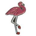 Pink Flamingo Wading Bird Metal Enamel Pin Badg...