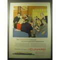 1960 Cunard Cruise Line Ad - Your Cunard ticket to Europe.. So much more