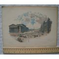 Vintage: coloured engraving - St. George's Hall...