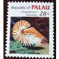 Palau 1983 Marine Life 28c Chambered Nautilus m...