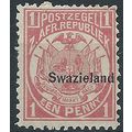 Swaziland 1889 SG1 1d Carmine Mounted Mint . ..