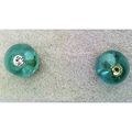 Light Aqua Glass Crystal 6mm Stud Earrings