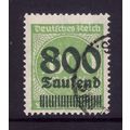 GERMANY 1923 800T on 1000M YELLOW GREEN SG 301 ...
