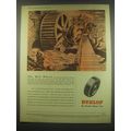 1949 Dunlop Tires Ad - art by D.A. Nichols - The Mill Wheel