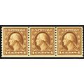 457, Mint VF NH 4¢ Coil Strip of 3 SCV $210.00 ...