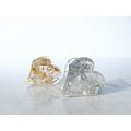 Small mini clear gold or silver heart shaped ha...