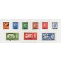 BAHRAIN 1950 KG6 GB OVERPRINTED SET OF 9 STAMPS...