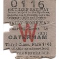 Southern Railway Edmondson Ticket - Charing Cro...