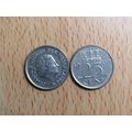 Netherlands 1969 25 Cents Coin