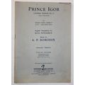 Vocal Score by A. P. BORODIN Prince Igor Choral...