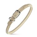 Dog Pet Round Leather Collar W3/8" - L16"-19", ...
