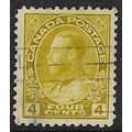 CANADA 1922-31 GV 4c OLIVE YELLOW USED SG249