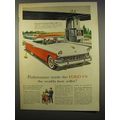 1956 Ford V-8 Car Ad - Performance World's Best...
