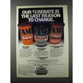 1981 Cam2 Motor Oil Ad - Last Reason to Change