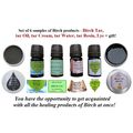 Set of 6 samples of Birch products - Tar, Oil, ...