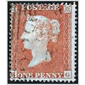 1854 -1855 Queen Victoria, 1819-1901 1d Red Blu...