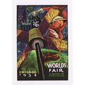 Travel Poster Art Postcard Chicago World's Fair...