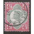 1892 SG206 4 1/2d Green & Carmine Fine Used MAR...