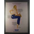 1980 Levi's Womenswear Puffed-Sleeve Blouse & Jeans Ad
